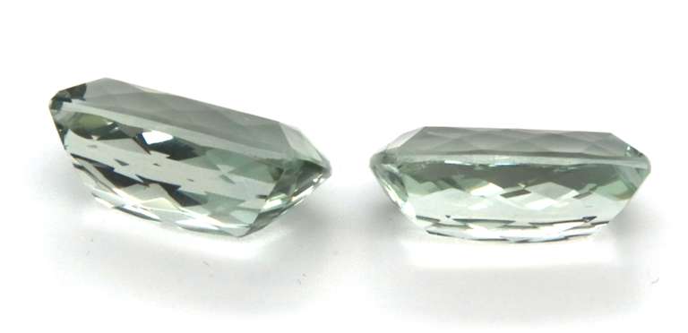 Unique Pair of Green Amethyst Stones, 24.75ct