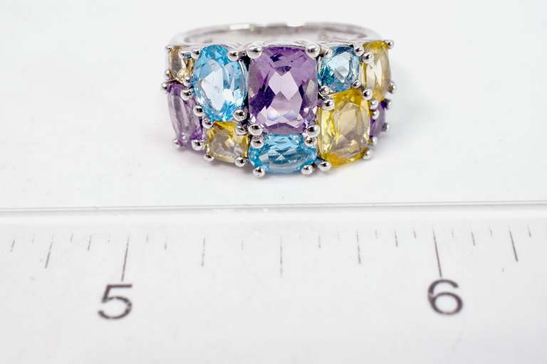 Fantastic Multi-Gem Sterling Silver Ring