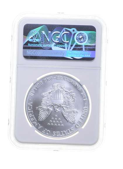 MS67 MINT ERROR 2000 American Silver Eagle - REV Struck Thru - NGC