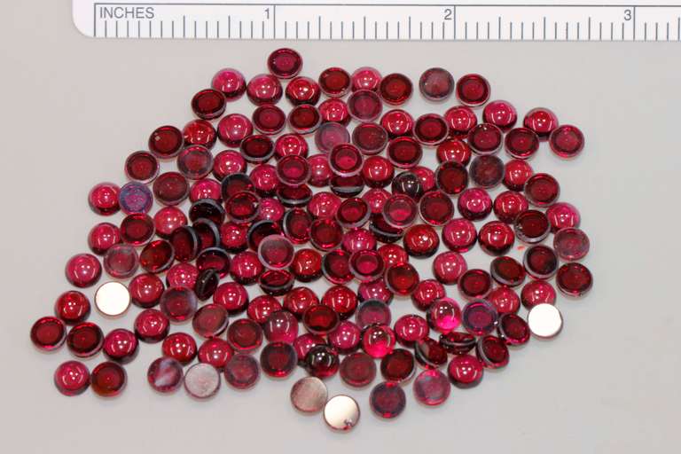 Natural Garnet Cabochons - Lot of 143