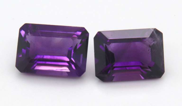 Great Set of Emerald Cut Amethyst Gemstones, 14.28ct