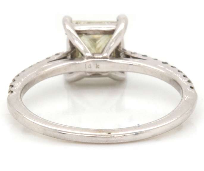 14k white gold ladies diamond engagement ring
