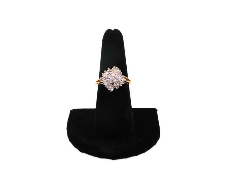 14kt Yellow Gold Clarity Diamond Cluster Ring