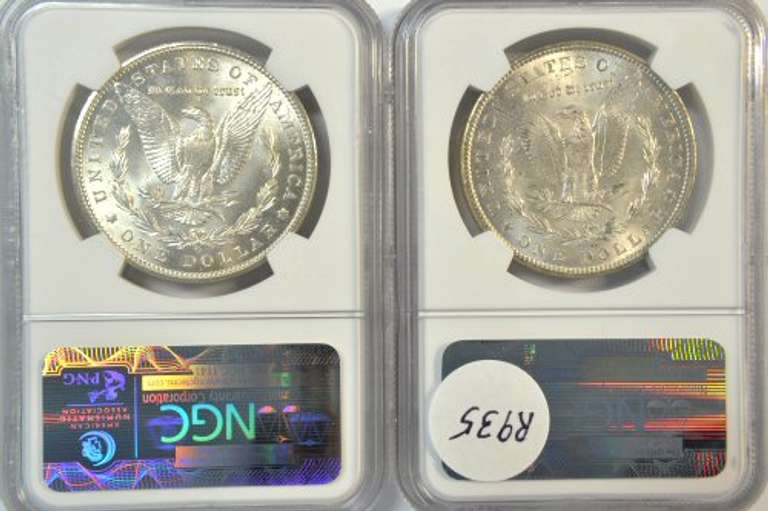 Choice BU 1899-O & 1901-O Morgan Silver Dollars. NGC MS63