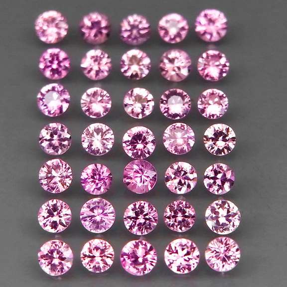 Rare heated only 3.05ct pink Sapphire set