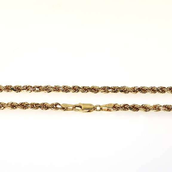 Pure 14kt Yellow Gold Spiral Chain Necklace