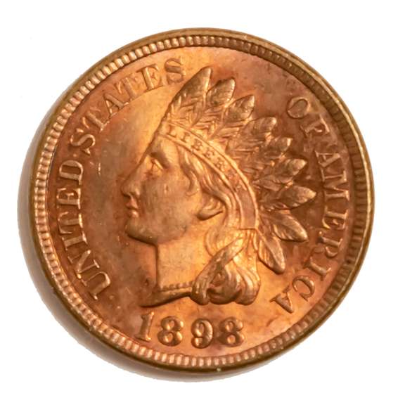 1898 Red Unc Indian Head Cent