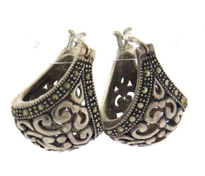 Sterling Silver Marcasite Earrings