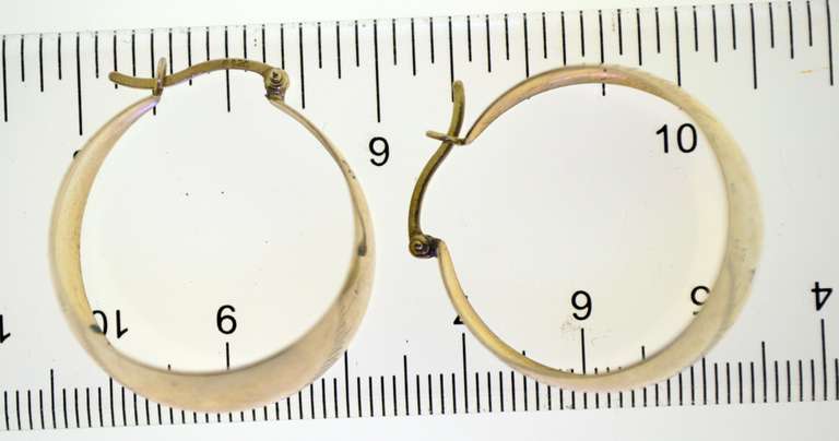 Sterling Silver wide Hoop Earrings