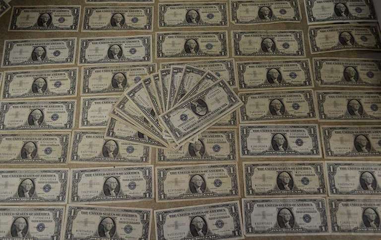 Lot Of 70 Circulated Silver Certificates