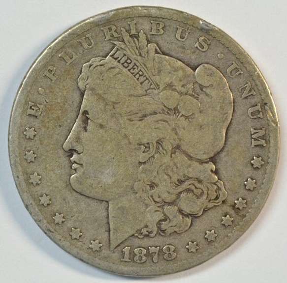 Key date 1878-CC Morgan Silver Dollar. Scarce