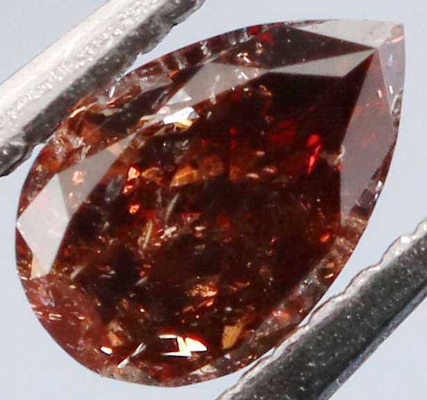 Unique .25ct pear cut chocolate Diamond