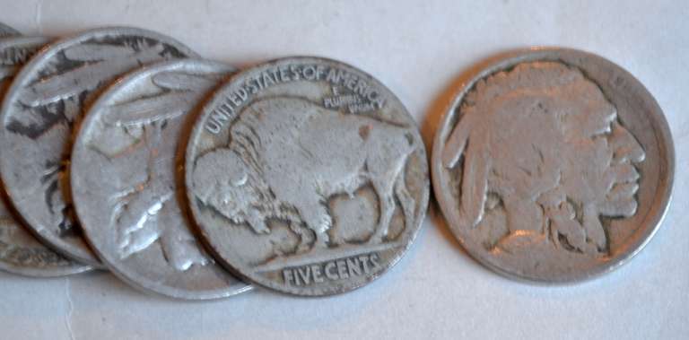 353 Assorted Partial To Full Date Teens Buffalo NickelsTubes