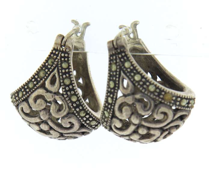 Sterling Silver Marcasite Earrings