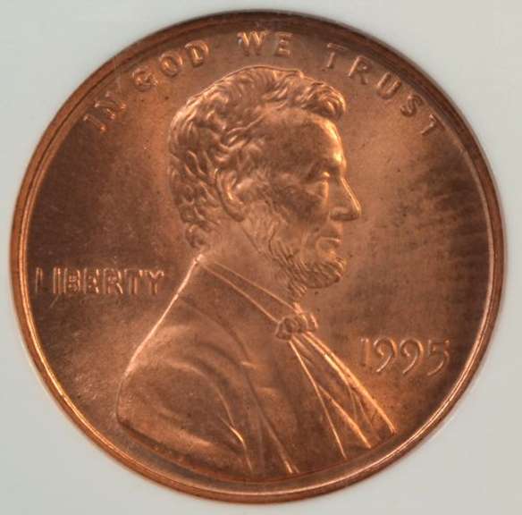 Super NGC MS67RD 1995 Double Die Obverse Lincoln Cent