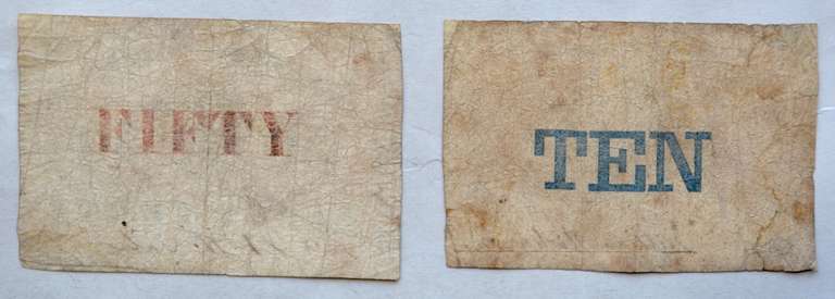 10 Cent City Of Charleston & 50 Cent  July 1862 Notes