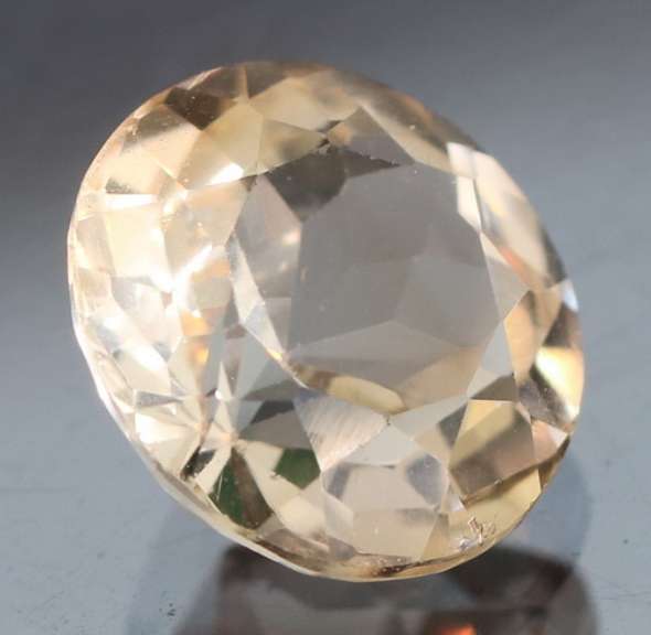 Exciting 4.41ct 10mm champagne Imperial Topaz solitaire