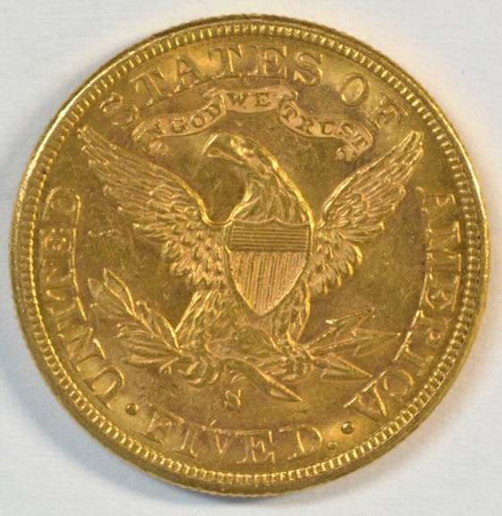 Flashy BU 1887-S US $5 Liberty Gold Piece
