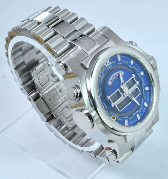 Renato T-Rex Blue Dial Digital Date/Time. Pre-Owned.
