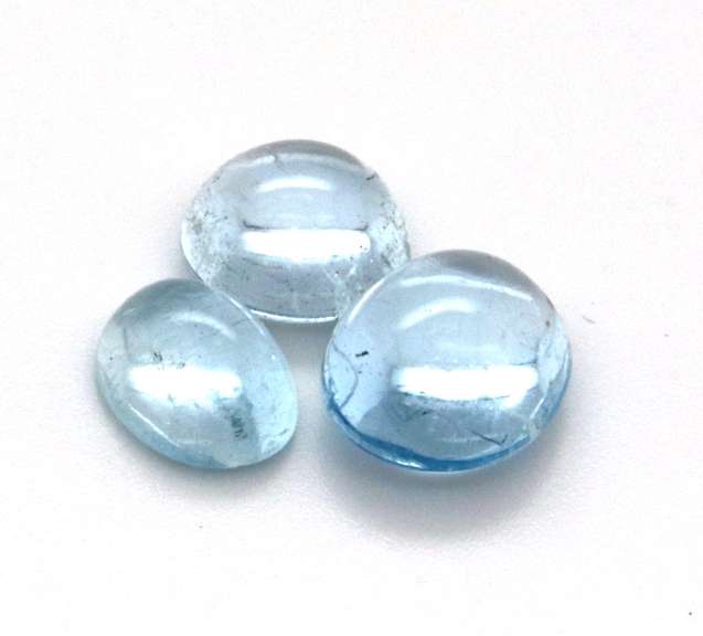 Great Group of 3 Aquamarine Gemstones, 5.9ct