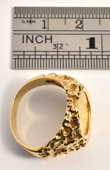 Tasteful 1851 $1 Gold Piece Ring