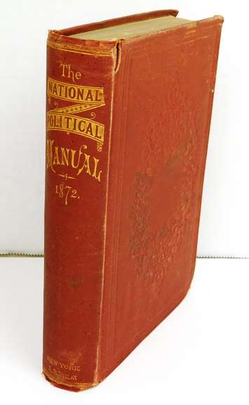 1872 The National Political Manual Antique Book