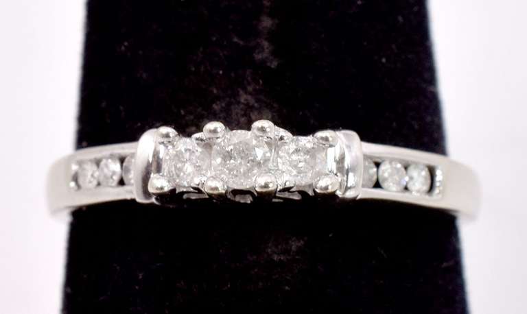 Fancy White Gold ring with Intricately Set Diamonds