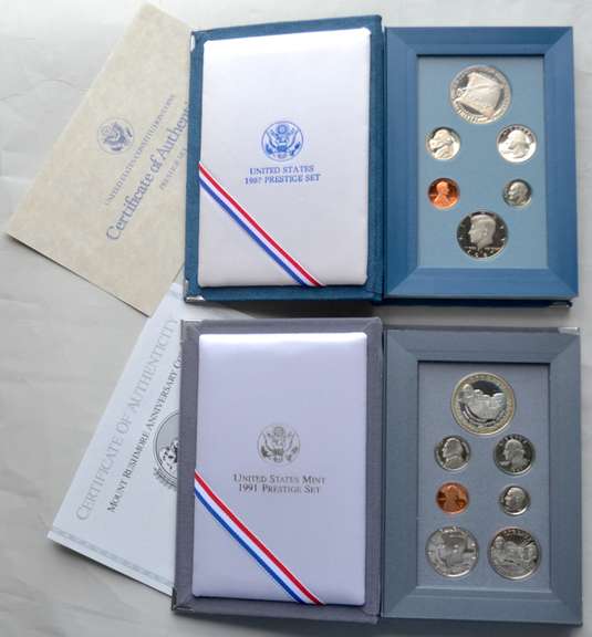 1987 1991 US Prestige Proof Sets