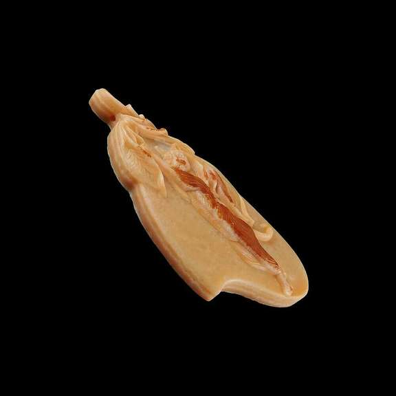 Adorable 98.67ct Red Malachite carving