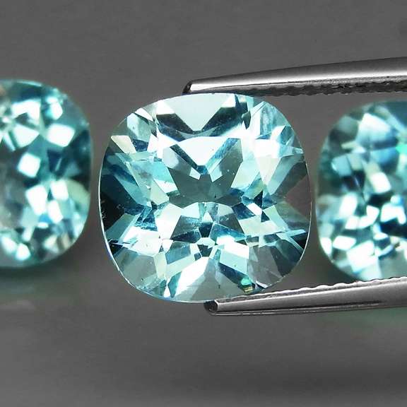Matched! 3 piece 16.04ct full fire Swiss blue Topaz set