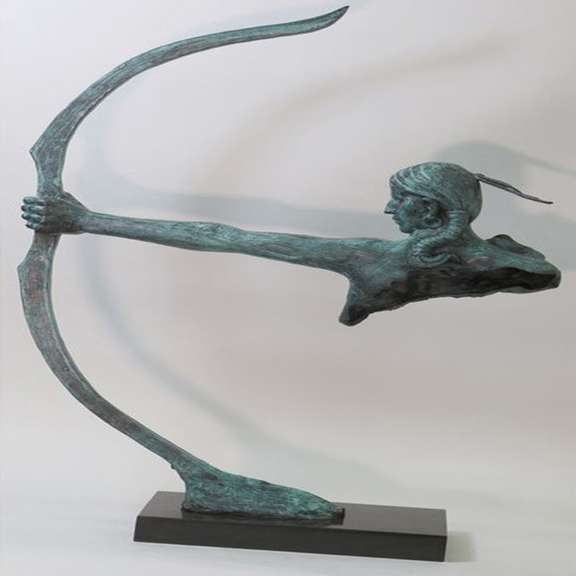 Indian Bronze Bust Sculptur