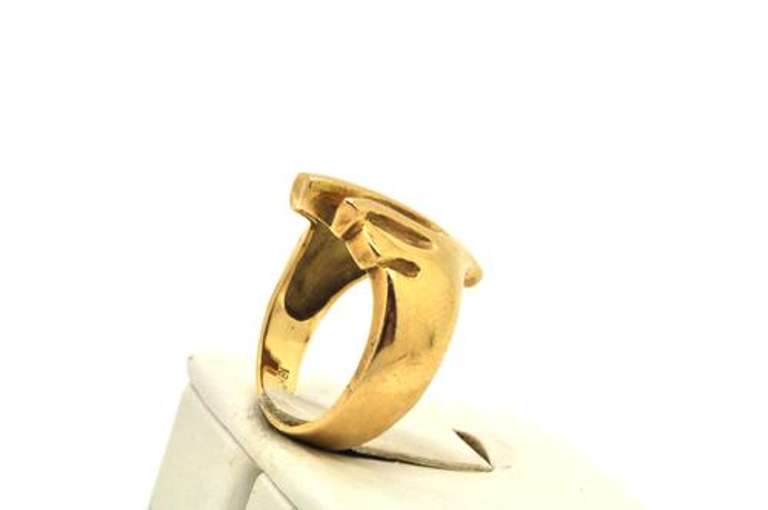 18 KT FLAME DESIGN GOLD RING