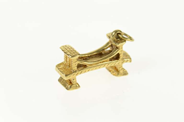 14K Yellow Gold 3D Brooklyn Bridge NYC New York Souvenir Charm/Pendant