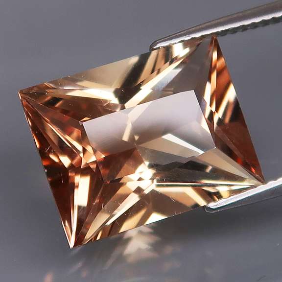 Outstanding 13.10ct eye clean radiant cut Imperial Topaz