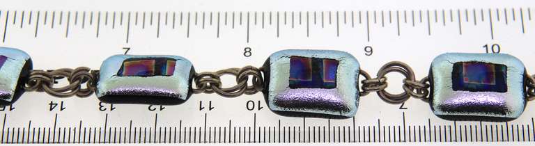 Sterling Silver Square Link Bracelet