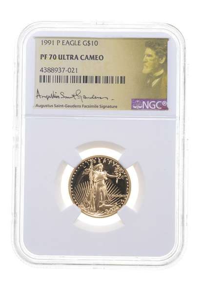 PF70 UCAM 1991-P $10 American Gold Eagle - Graded NGC