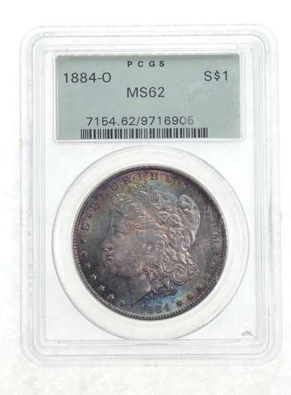 MS62 1884-O Morgan Silver Dollar - Graded PCGS - Insane Tone
