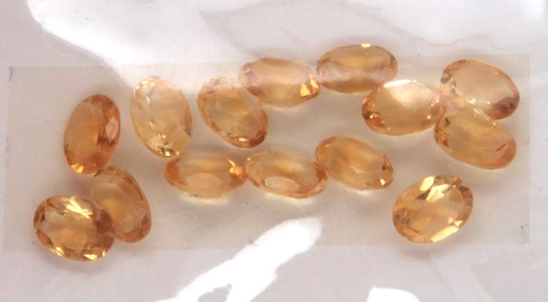 Awesome 15.52 ct Set of Oval Citrine Gemstones