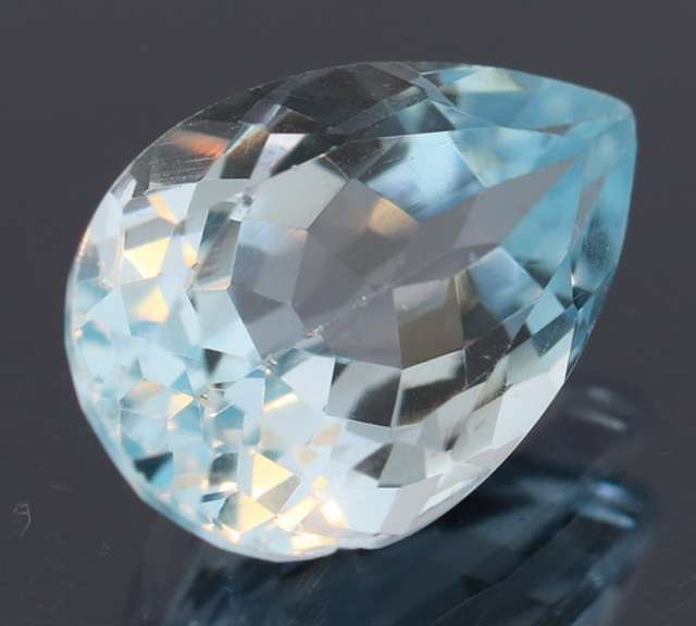Gorgeous 7.35ct pear cut Sky blue Topaz