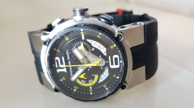 Italian sport men’s watch Officina Del Tempo Chrono Swiss Movement, Sapphire crystal, 100M water resistance