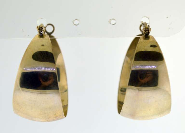 Sterling Silver wide Hoop Earrings