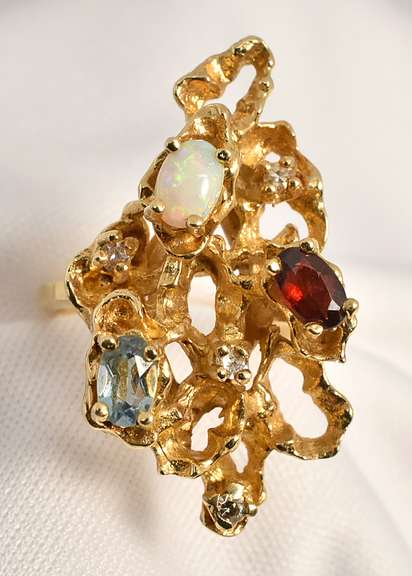 Nugget Ring with Color