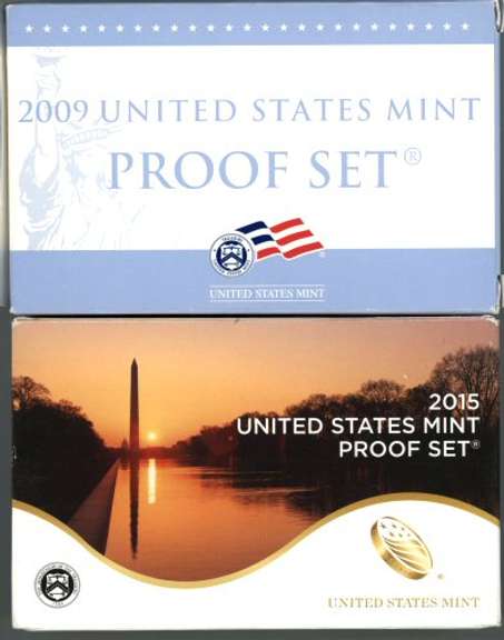 2 Modern US Proof Sets: 2009 & 2015