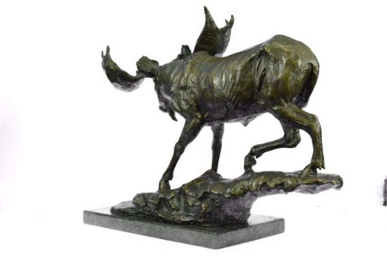 Wildlife Large Moose Bronze Sculpture