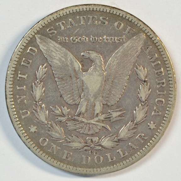 Super rare 1893-CC Morgan Silver Dollar in XF.