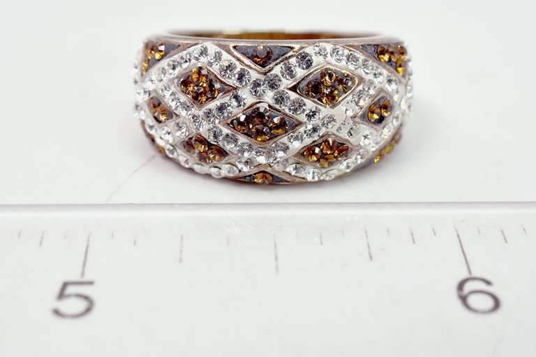 Band Style Multi Color Sterling Silver Ring