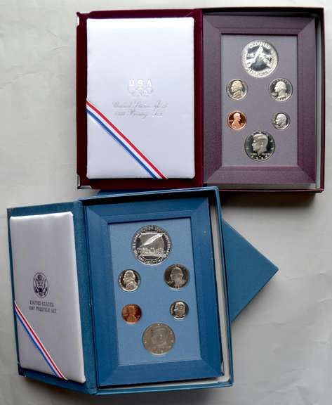 1988 & 2 1987 US Prestige Proof Sets