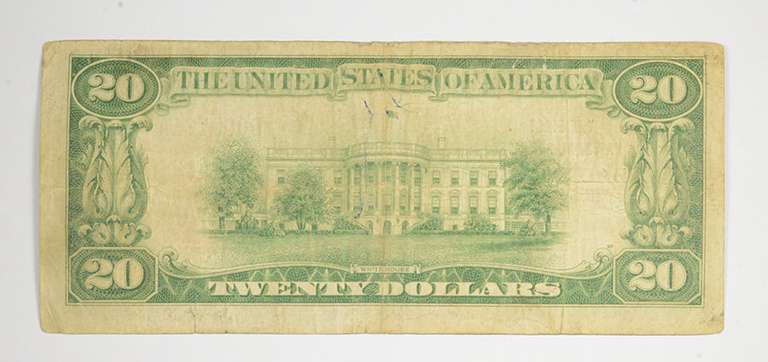 1929 $20 Baltimore, Maryland United States National Currency