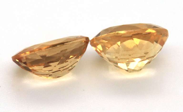 Charming Pair of Oval Cut Citrine Gemstones, 8.25ct