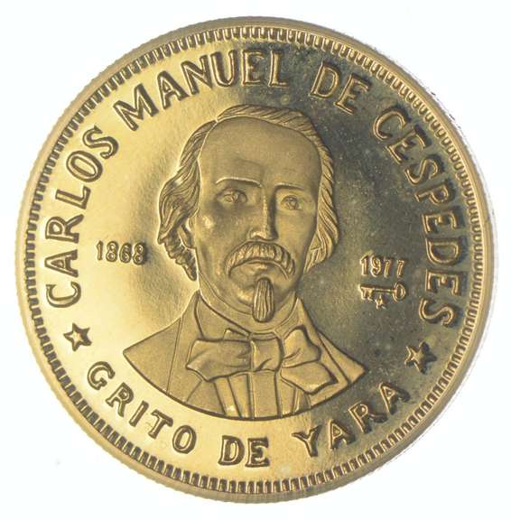 1968 Cuba 100 Gold Pesos